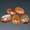FLTMRH 40mmx30mm Oval Red Agates Beads Cabochon Flatback Dome Undrilled Natural Stone Beads For DIY Pandandt Earring Ring Jewelr ► Photo 3/6
