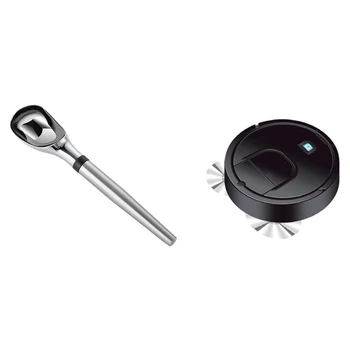 

1 Set Robot Floor Cleaning Robot Automatic Vacuum Cleaner Mini 3 in 1 & 1 Pcs Stainless Steel Ice Cream Spoon Digger