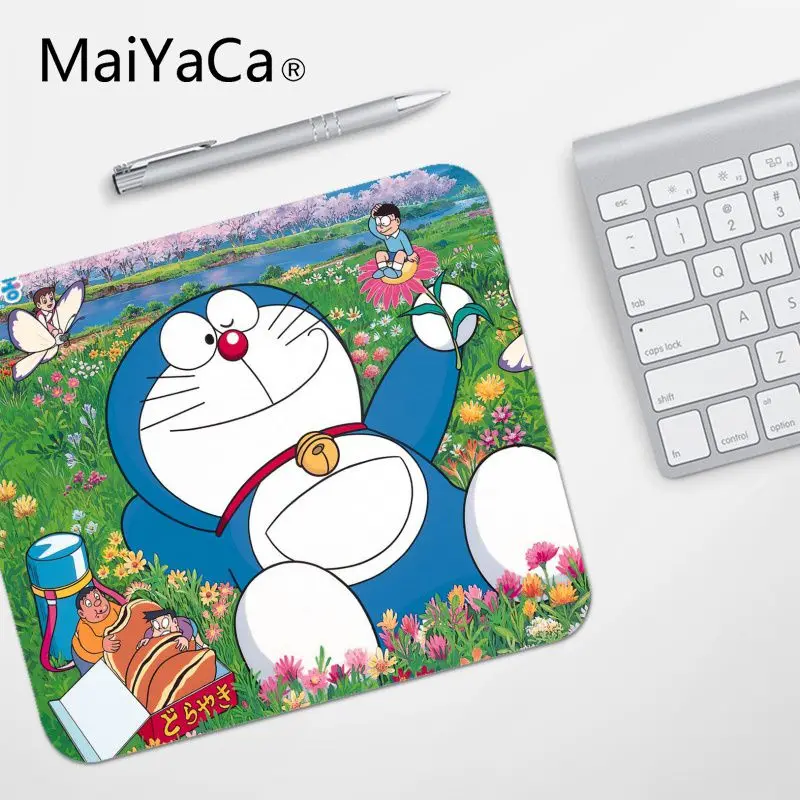MaiYaCa высокое качество Doraemon противоскользящие прочные силиконовые компьютерные коврики Лидер продаж подставка под руку мышь - Цвет: No Lock Edge18x22cm
