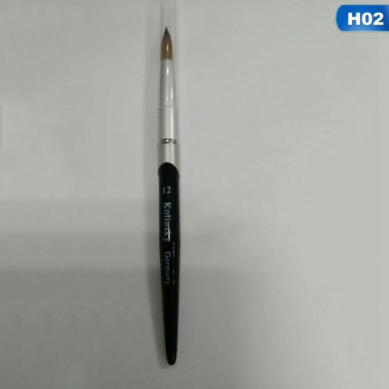 Горячая 1 шт. 10#18#20#22#24 круглая кисть акриловая кисть для дизайна ногтей Зеленый металл кристалл акриловый салон