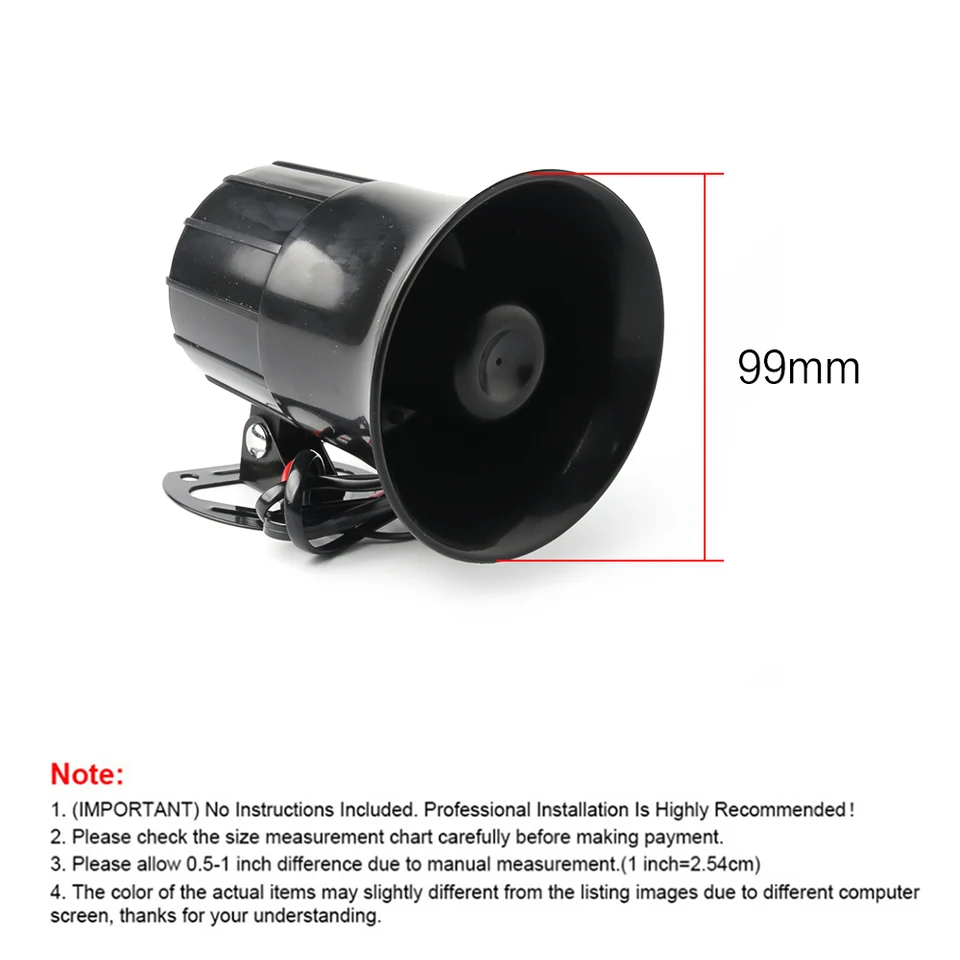 Sirena D'Aria Per Auto 12V - Tromba D'Allarme 110dB, In Metallo, Per Auto, Camion, Moto E Barche - Foto 12