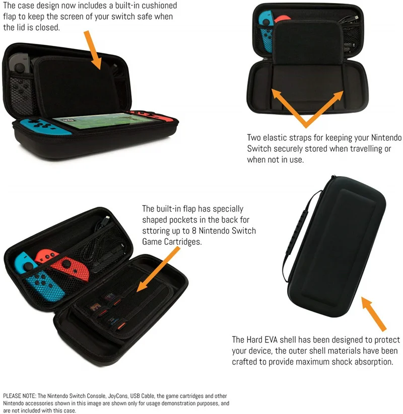 Жесткий Чехол-футляр для переносного хранения для Nitendo Switch NS Console, аксессуары для путешествий