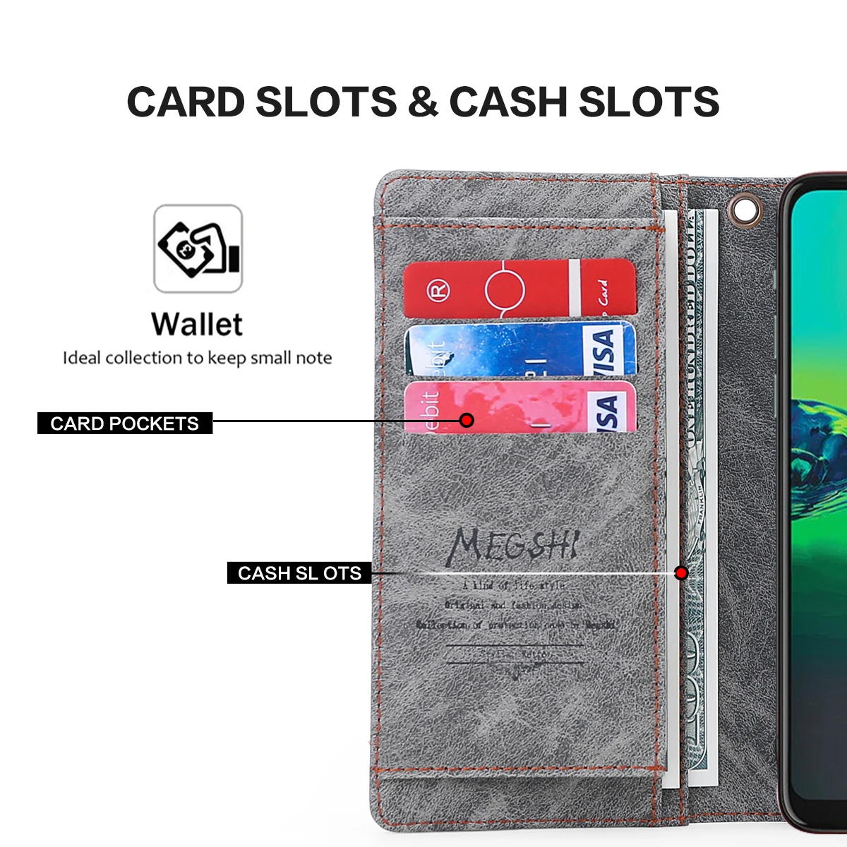 Для Motorola Moto G8 Plus Moto G8 Play из искусственной кожи Чехол Съемный магнитный флип-чехол с подставкой Чехол-кошелек с отделениями для карт чехол для телефона