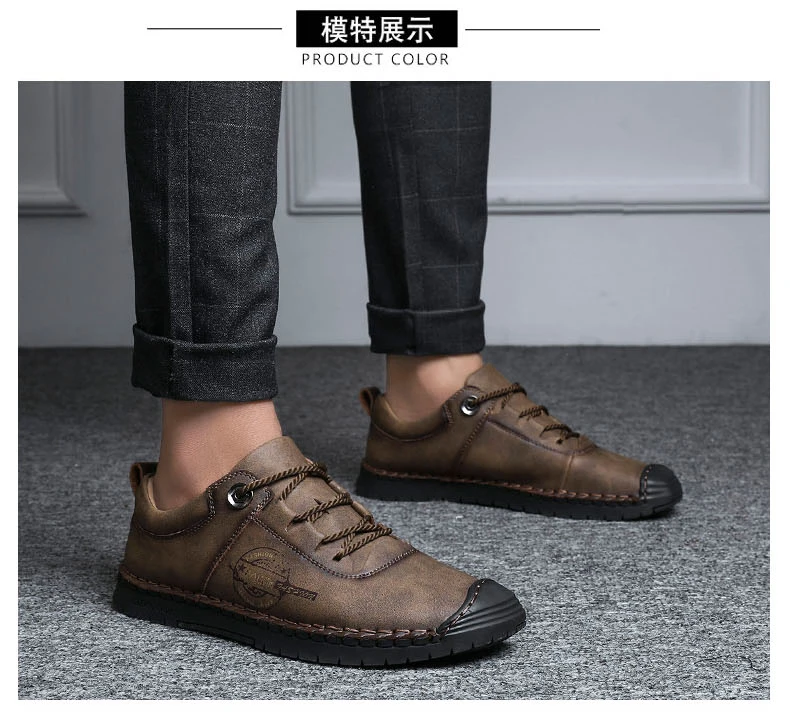New Split Leather Men Casual Shoes Fashion Top Quality Driving Moccasins Slip On Loafers Men Flat Shoes Men's shoes