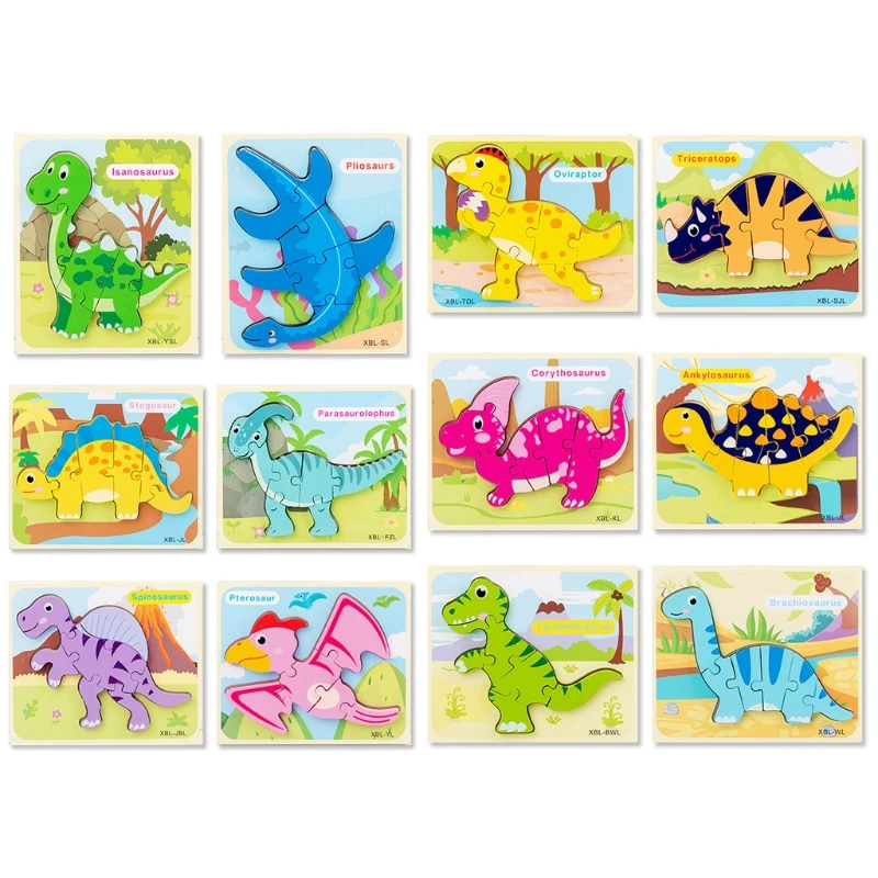 

3D Three-dimensional Dinosaur Puzzle Kids Early Education Baby Educational Toy