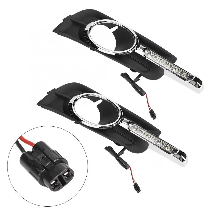 1 Pair Car LED Daytime Running Light Turn Signal Lamp Fit for Chevrolet Cruze 2009 2010 2011 2012 2013 DRL Fog Lamp Cover