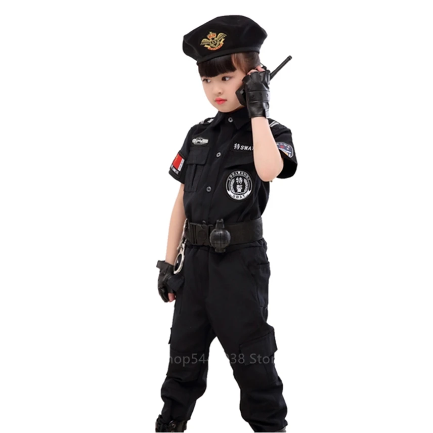 Costumi Cosplay del poliziotto della polizia stradale per i ragazzi del  bambino Halloween carnevale fantasia militare Unform regalo di compleanno -  AliExpress