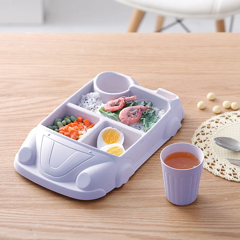 Creative Cartoon CHILDREN'S Dinner Plate Practical Baby Tableware CHILDREN'S Seperated Eating Disc Restaurant Gourmet Set Tablew