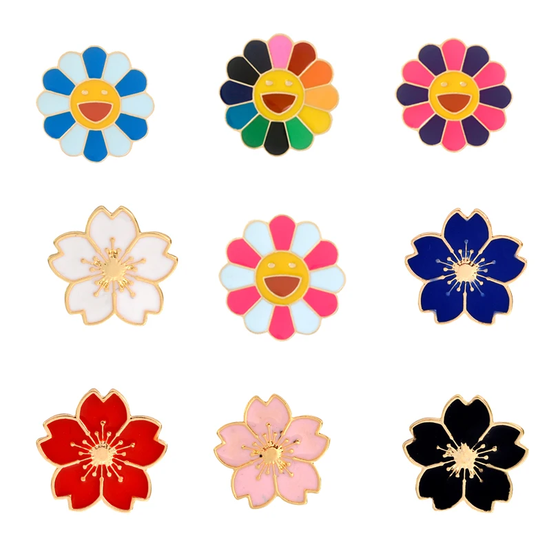 Разноцветная Цветочная эмалированная булавка красный розовый белый тюльпан
