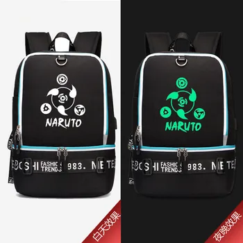 

High Quality NARUTO Anime Women Backpack Cartoon NARUTO Male Backpack Canvas School Bags for Teenage Girls Laptop Backpack