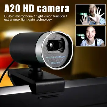 

Webcam Computer PC Mini Web Camera With Microphone Rotatable Cameras 360 Viewing Angle Adjustment USB Pug Play Web Cam