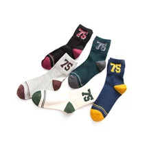 Soft Winter Socks Anti Slip Design Cotton Socks College Style Sport Crew Socks Socks Men