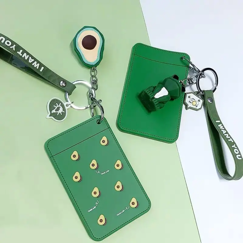 Sharkbang PVC Lanyard ID Credit Bus Card Holder Animal Keychain Protector Case Women Wallet School Stationery | Канцтовары для
