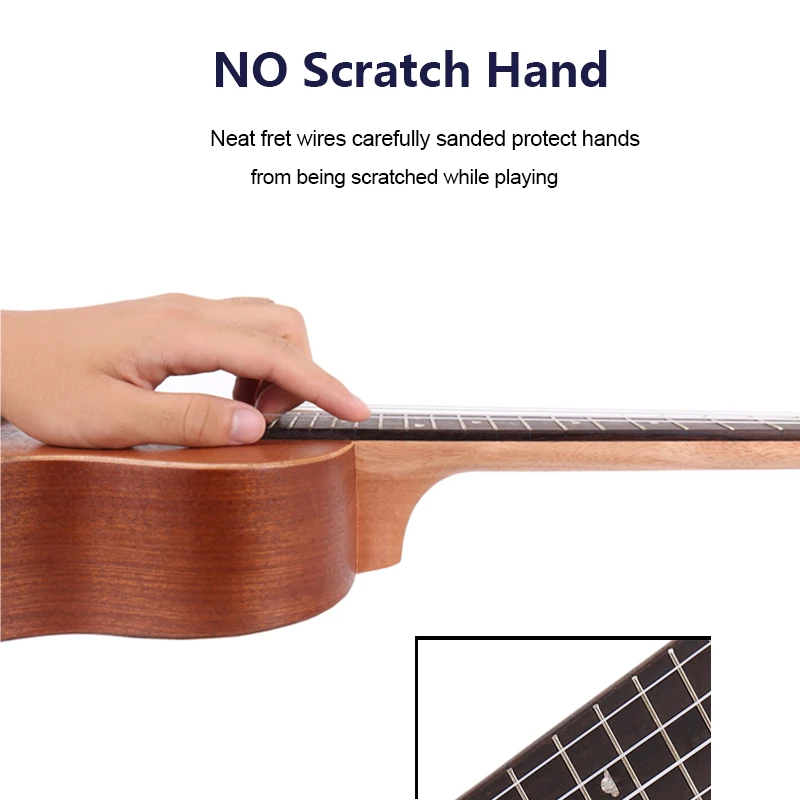 Acouway Ukulele Concert Soprano Tenor Ukulele 21" 24" 26" Sapele Ukelele Aquila String Optinal Bag Tuner Strap ukulele set