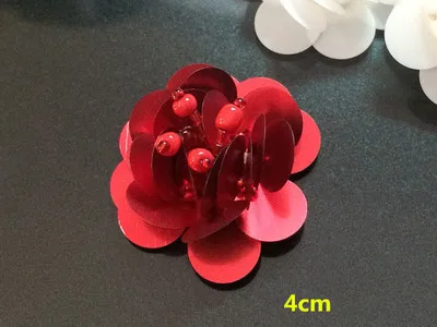 3D ручной работы нашивки со стразами и бисером цветок аппликация вышивка ткань гладить на Патчи DIY ремесло одежда с цветами аксессуар - Цвет: 27