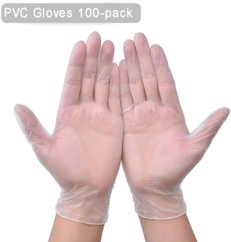

100 Disposable Latex Gloves White Non-Slip Acid and Alkali Laboratory Rubber Latex Gloves Household Cleaning Supplies