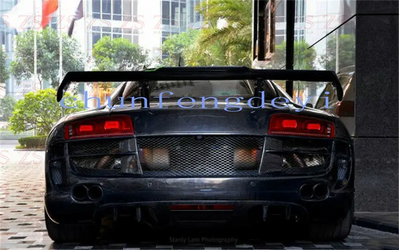 Подходит для Audi R8 V8 V10 2008- Настоящее углеродное волокно авто задний багажник верхний спойлер крыло 1 шт