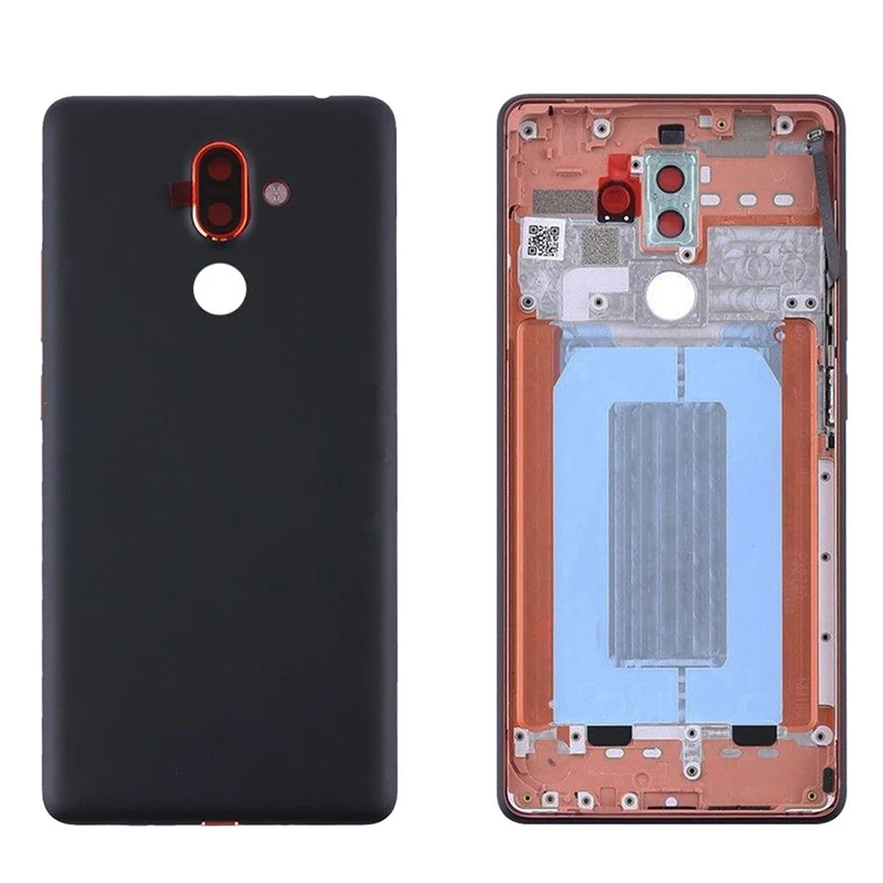 Задняя крышка батарейного отсека для Nokia 7 Plus с объективом для Nokia 7 PLUS TA-1062 TA-1046 TA-1055 задняя крышка батарейного отсека