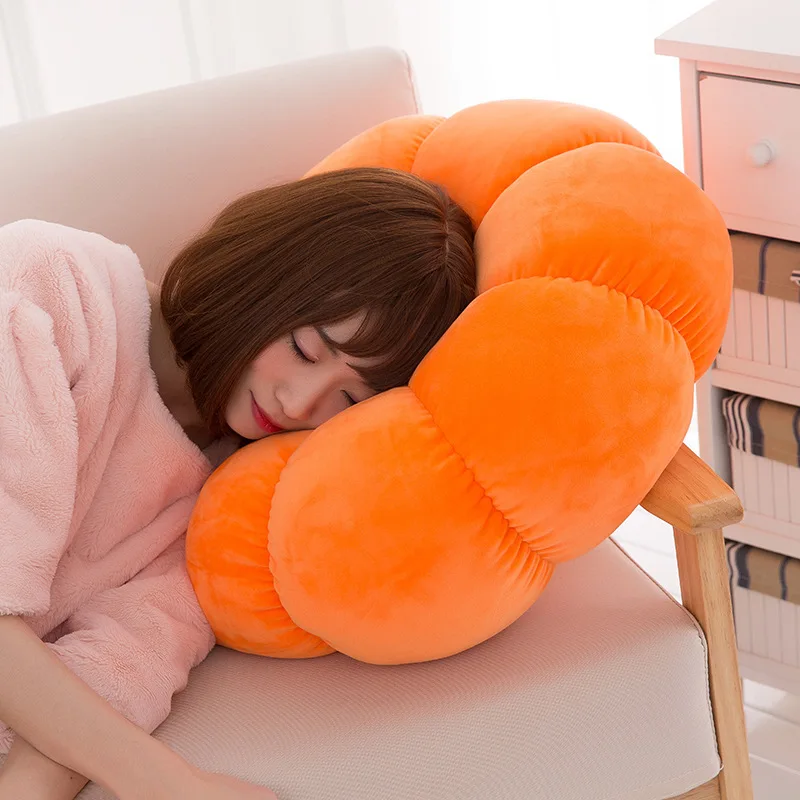 12-50cm Lovely Bright Color Pumpkin creative plant pillow cushion plush fruit vegetables food Anti-stress soft Children toy gift