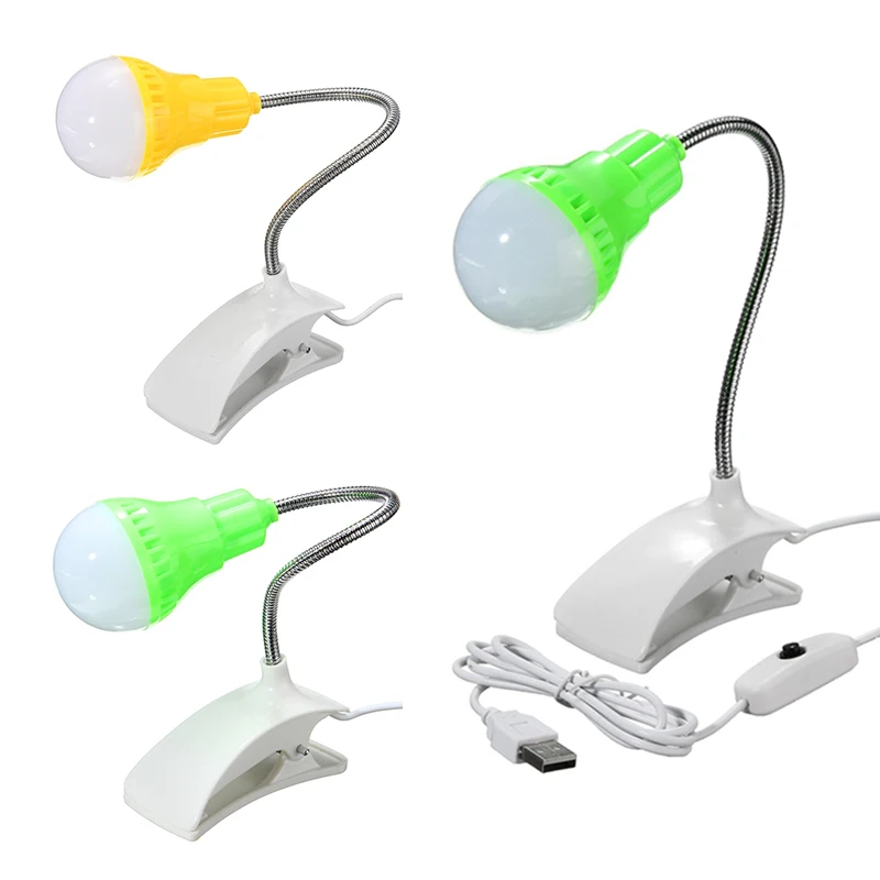 Пристегивающийся светильник с зажимом, USB настольная лампа для чтения, гибкий пристегивающийся светильник, светодиодный светильник для