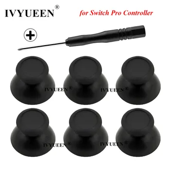 

IVYUEEN 6 pcs 3D Analog Joysticks For Nintend Switch NS Pro Controller Thumb Stick Grips for Nintendos Switch PRO Repair Parts
