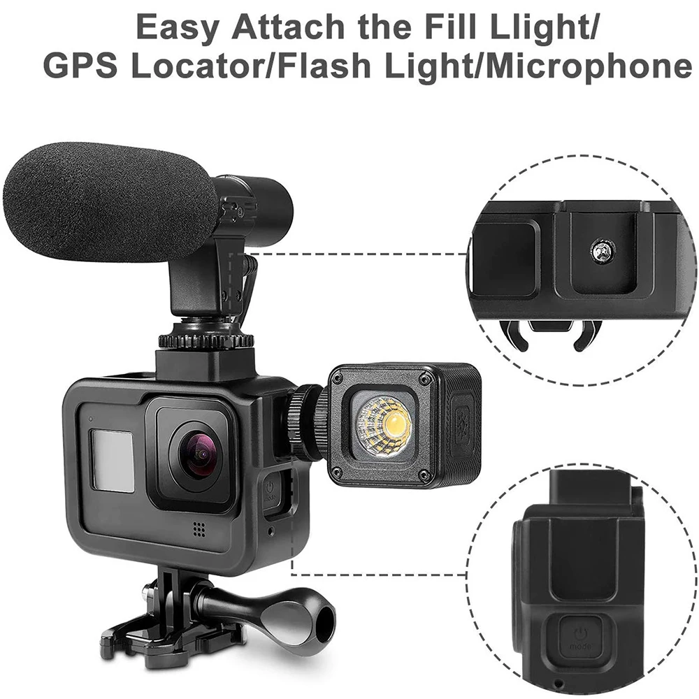 Рамка совместима с Gopro Hero 8 чехол для экшн-камеры алюминиевый защитный корпус аксессуары