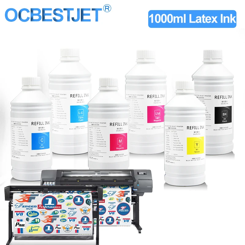 1000 мл/флакон латексные чернила для принтера HP 789 792 Latex L25500 210 260 280 Designjet L26100 L26500 L28500 |