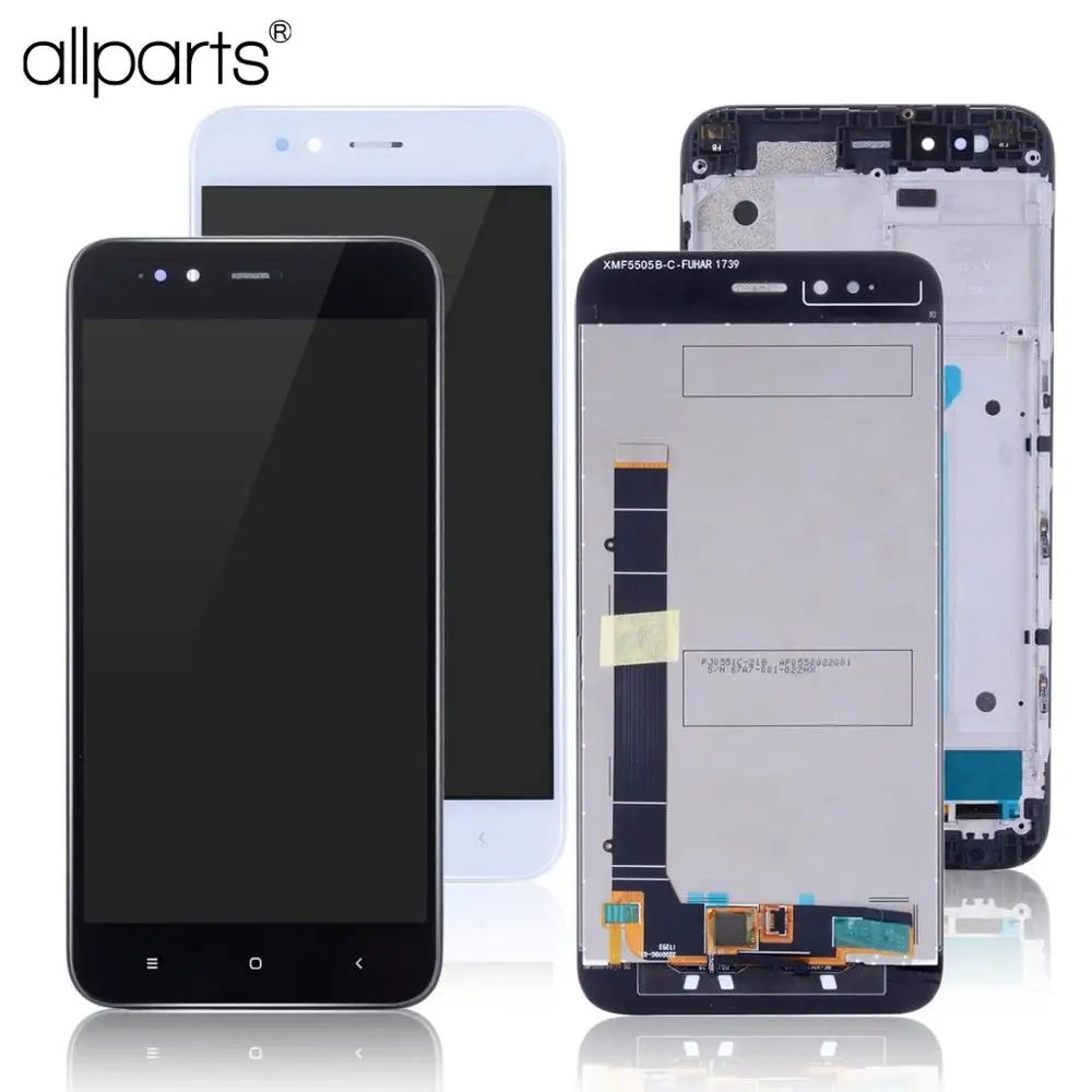 Скидка Дисплей для Xiaomi Mi A1 5X font b LCD b font в сборе с тачскрином на рамке Оригинал 5.5 черный белый золото