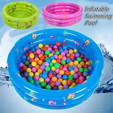 Летний круглый плавательный бассейн для маленьких детей, надувной бассейн для малышей, спортивные игрушки для купания, 3 цвета, 100x30 см