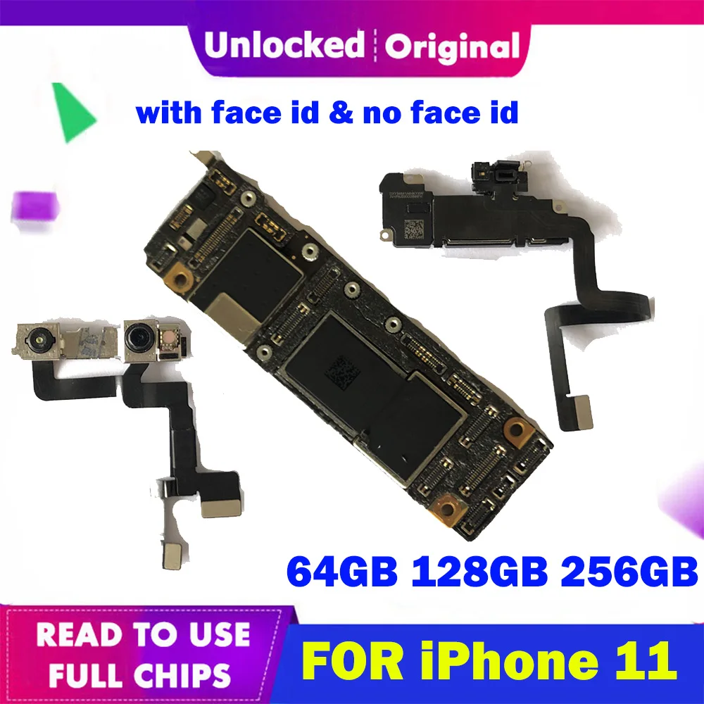 100% Оригинальный разблокированный Бесплатный iCloud для iPhone 11 материнская плата с