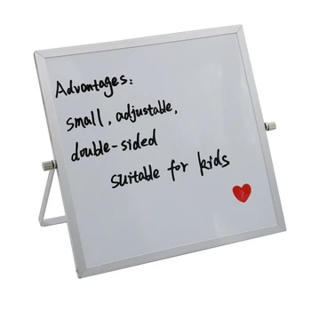 

Small Magnetic White Board for Desk 10\"X10\" Double-Sided Desktop Tabletop Board 35EA