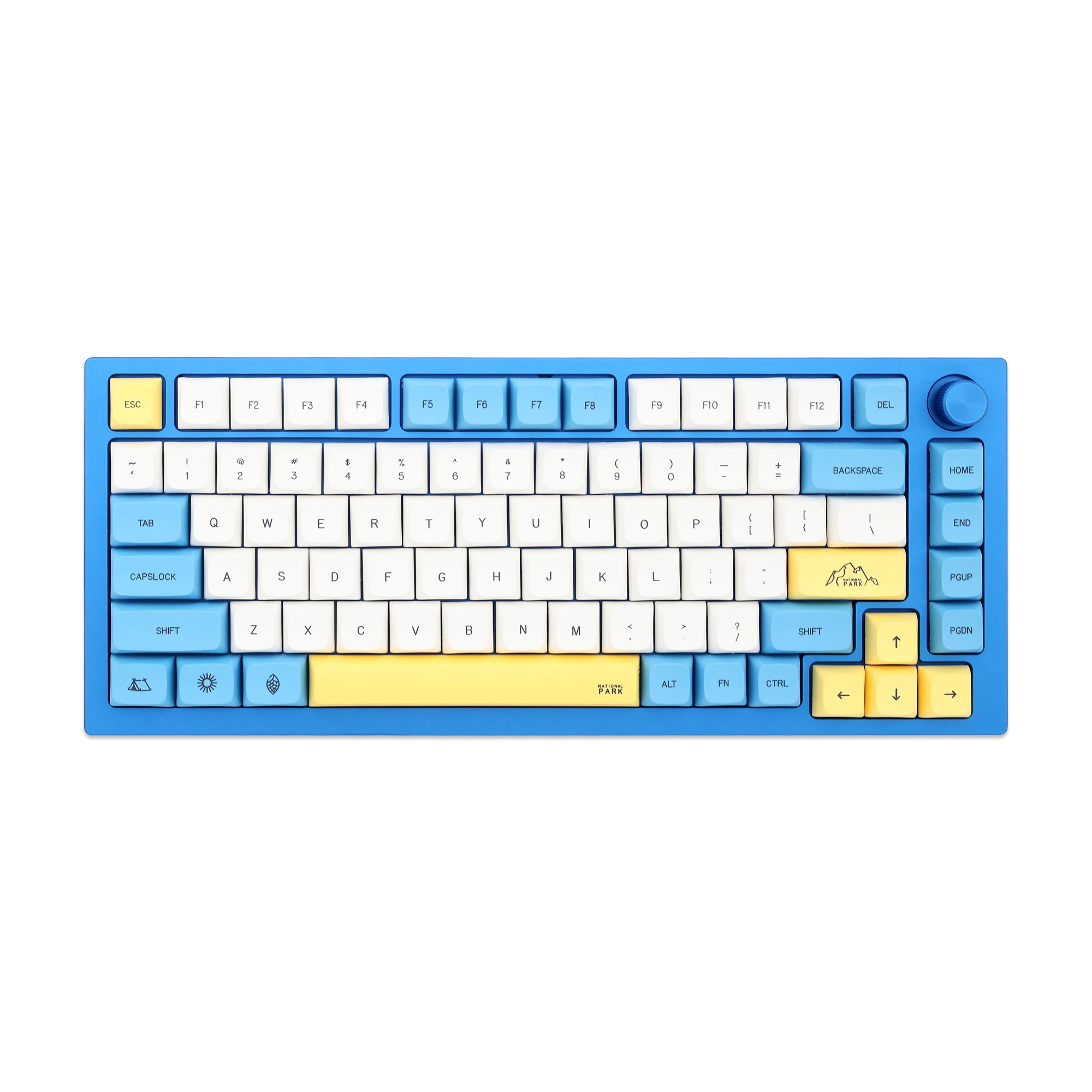xda-v2-national-park-dye-sub-keycap-set-thick-pbt-for-keyboard-gh60-poker-87-tkl-104-ansi-xd64-bm60-xd68-bm65-bm68-white-blue