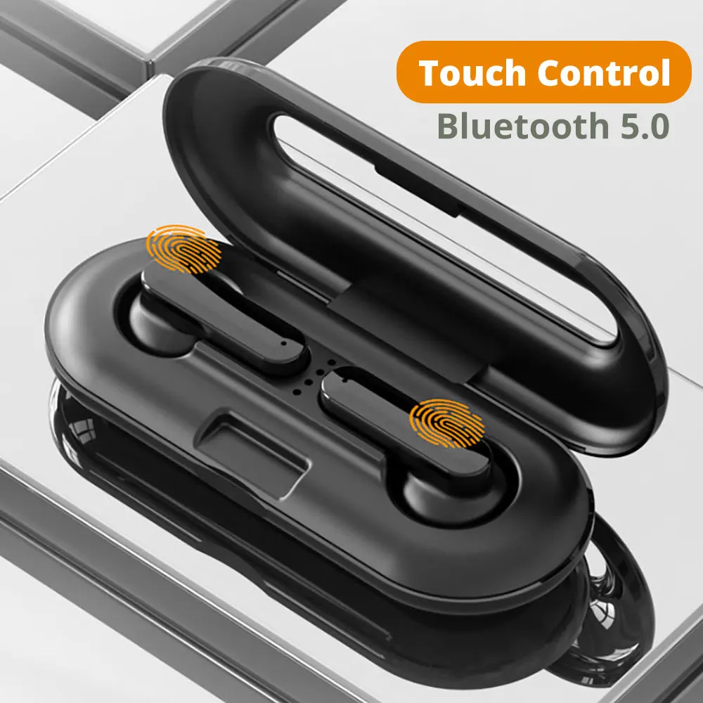 Wireless BT V5 0 TWS Sports Waterproof Bluetooth Earphones Touch Control Game Earbuds With Mic