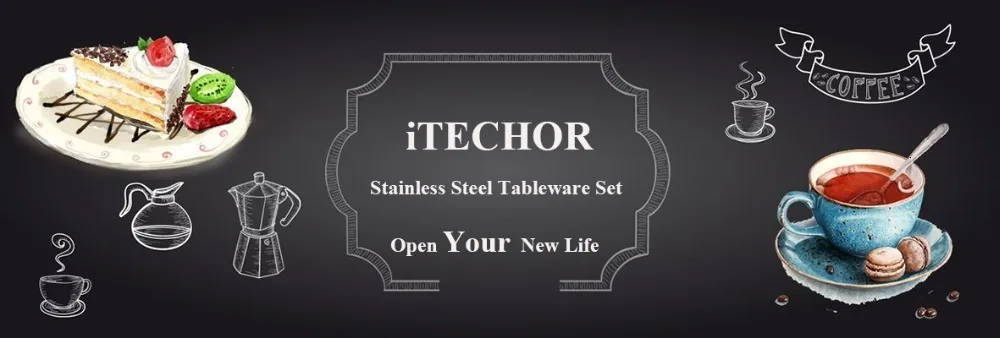 ITECHOR набор посуды из нержавеющей стали, легкая столовая посуда, походный комплект переносной посуды с тканевой сумкой, инструменты для пикника