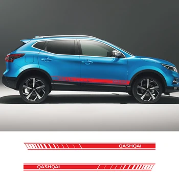 

2 PCS Car Vinyl Side Stripes Stickers Auto Graphics Decals For Nissan Qashqai