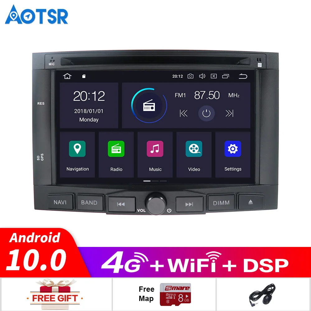 4 + 64 Android 10 0 автомобильный DVD плеер GPS навигация Радио стерео для PEUGEOT 3008 Peugeot 5008