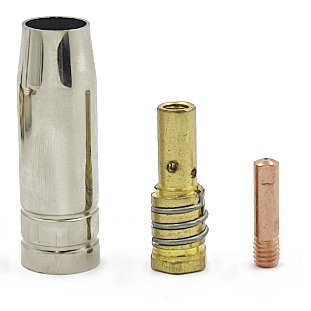 Welding Torch 14Pc MIG-14AK Welding Torch 0.6mm/0.8mm/0.9mm/1.0mm/1.2mm Consumables Torch Gas Nozzle Tip Holder For 14AK MIG MAG Welding