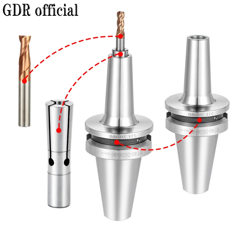 BT30 BT40 BT50 DC6 DC8 DC12 Tool Holder Lathe Tool Holder Tool Holder BT DC Pull Back Collet