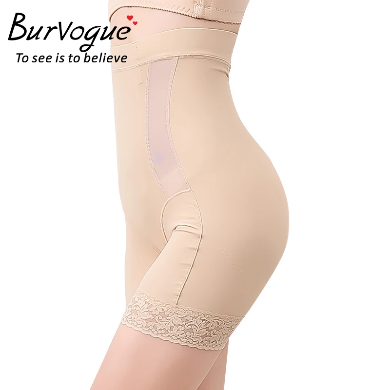 Burvogue/женская одежда для шейпинга с высокой талией, дышащие трусы-подтяжки, Корректирующее белье для похудения, Корректирующее белье для живота, большие размеры