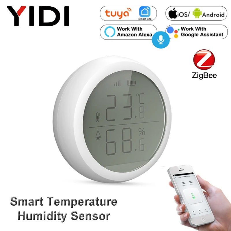 Tuya Smart Zigbee Temperature Sensor Humidity Meter Detector Monitor