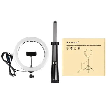 

10.2 Inch 26cm Desktop Triangle Bracket LED Ring Fill Light For Live Stream Video Chat Selfie Photography Tripod