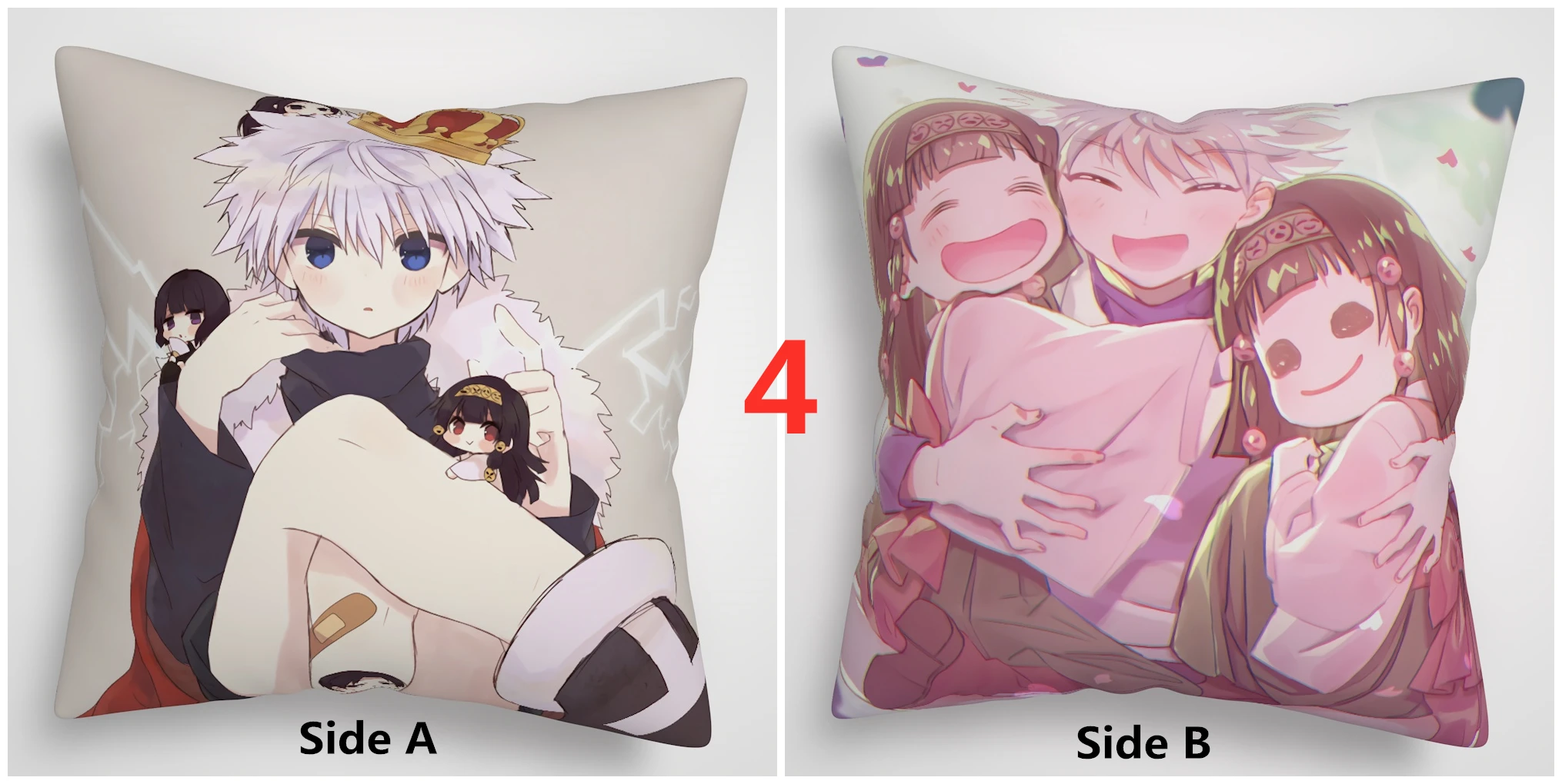 4 HUNTER x HUNTER Killua Zoldyck Alluka Gon Freecss аниме Двусторонняя Подушка Чехол для подушки - Цвет: 4