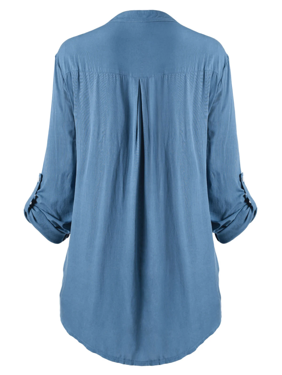 ROSEGAL, большой размер, кружевная вязанная рубашка с рукавами, с v-образным вырезом, длинная рубашка, кружевная Женская однотонная Повседневная Блузка, официальная Женская длинная туника