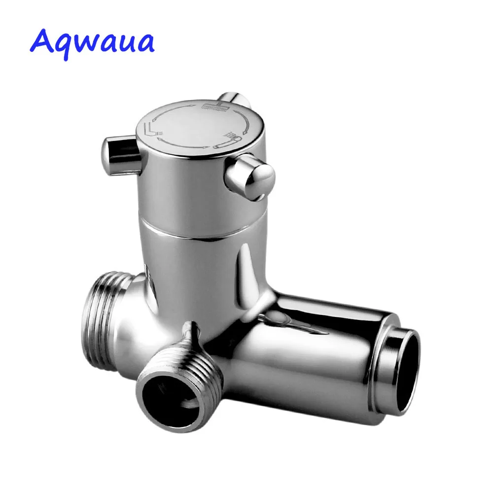 Aqwaua Shower Accessories Shower Diverter 3 Way Arm Diverter 3 Function Mixer Brass Body Chrome for Bathroom