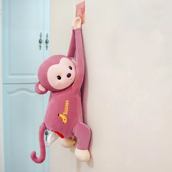

Cartoon Tissue Box Monkey Car Hanging Towel Box Cute Car Tissue Dispenser Ornaments