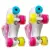 Коньки Детские 4 Колеса Led Balance Double Roller Skates Pink Hot Sale New High Quality Safety Beginner Girl Skates