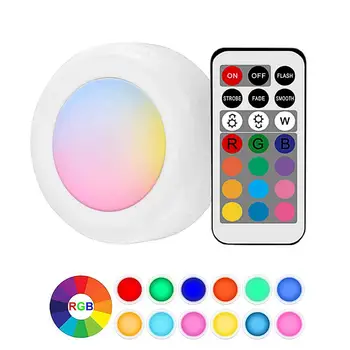 

Wireless LED Light Remote Control Night Light RGB Color Changing LED Kitchen Lighting Dimmable Lights for Christmas Party