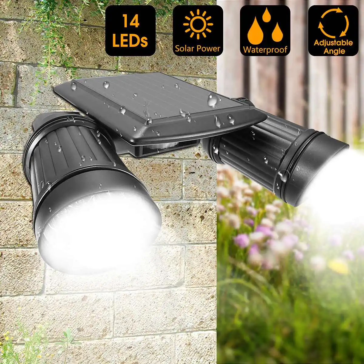 

Super Bright 14 LED Waterproof PIR Motion Sensor Solar Powered Light ,led solar lights Garden Security Lamp Outdoor Street Light