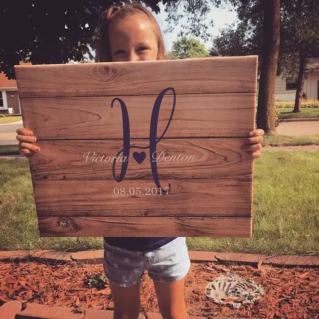 personalized unique Modern aniversary Guestbook Canvas Alternative Custom wedding Guestbook bachelorette brithday sign in book