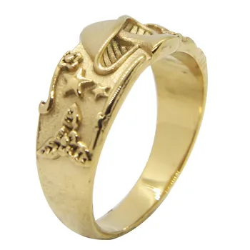 

Newest Cool Golden Mushroom Ring 316L Stainless Steel Fashion Jewelry Size 7-13 Unisex Band Party Star Circular Ring